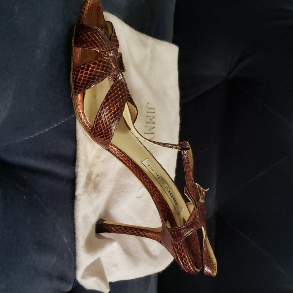 100% Auth Jimmy Choo Python Sandals - image 4